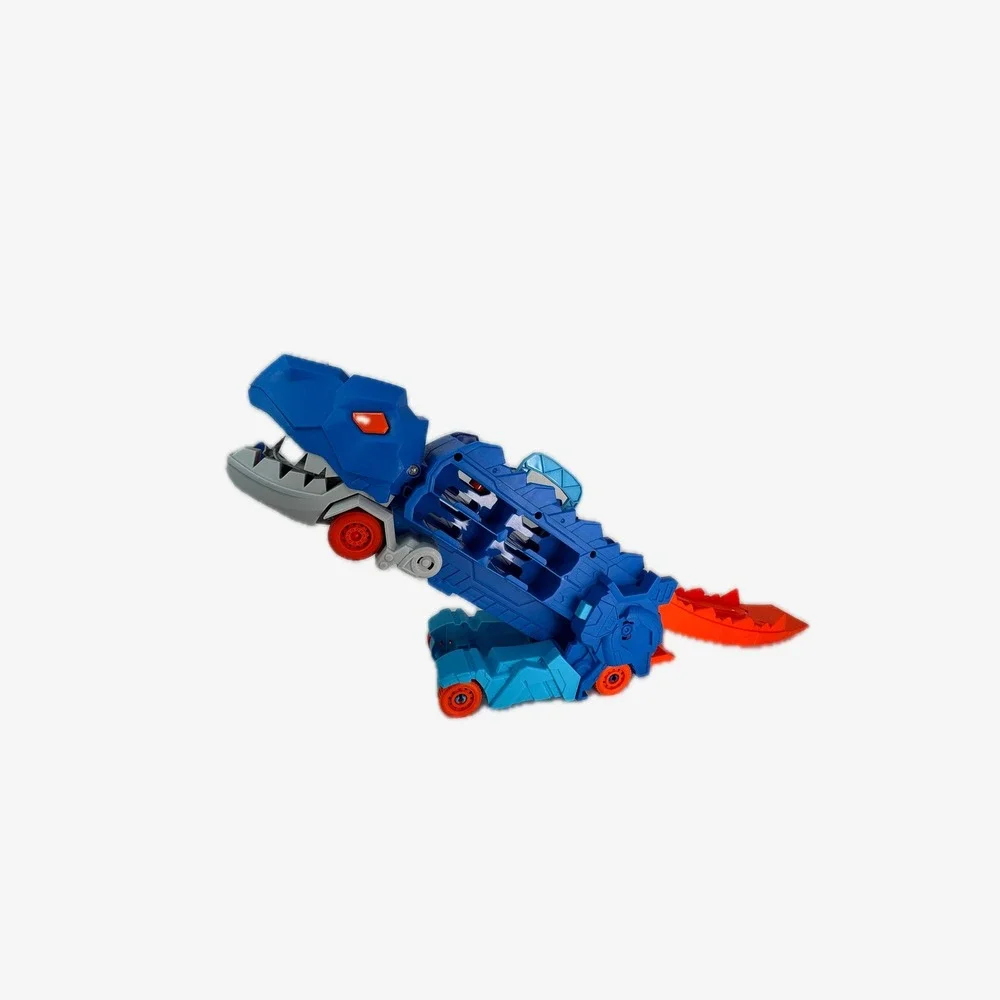 Dinosaur T-Rex Car Transporter Truck Car Carrier Storage Track Blue Orange